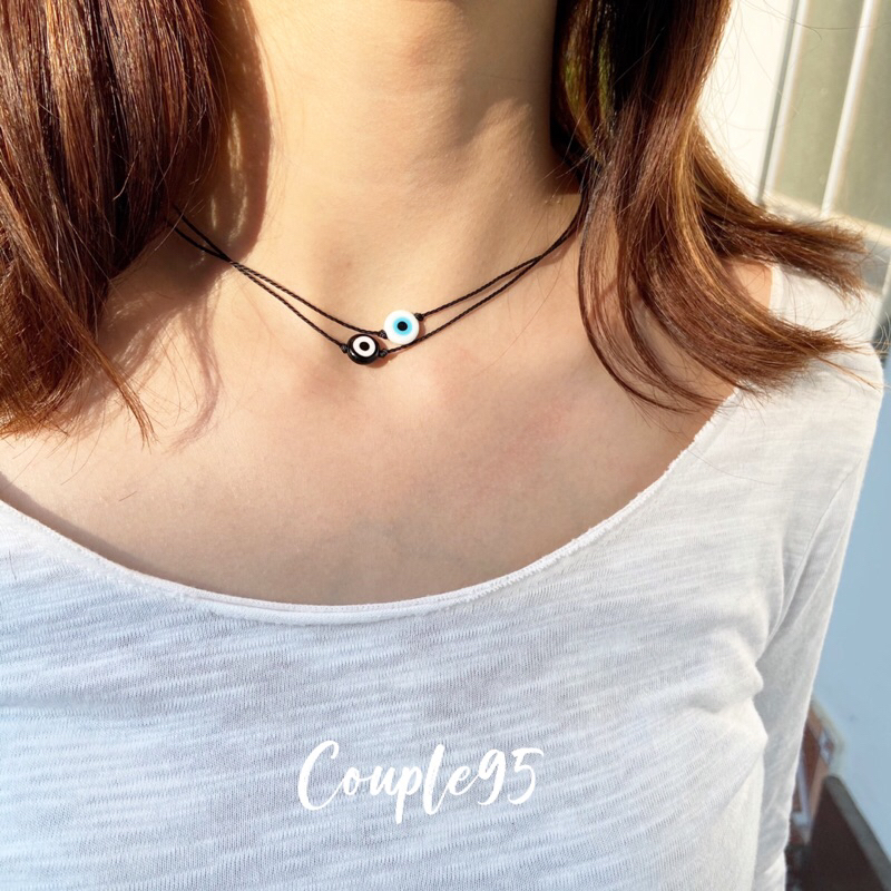 Vòng cổ 2 mắt quỷ thuỷ tinh - Evil Eye