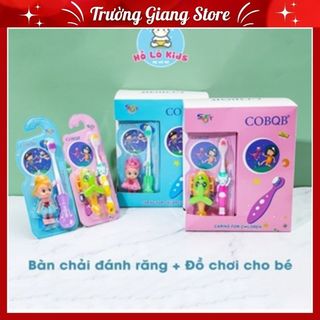 Bàn chải đánh răng trẻ em tặng kèm đồ chơi cho bé 2-12 tuổi Hồ Lô Kids