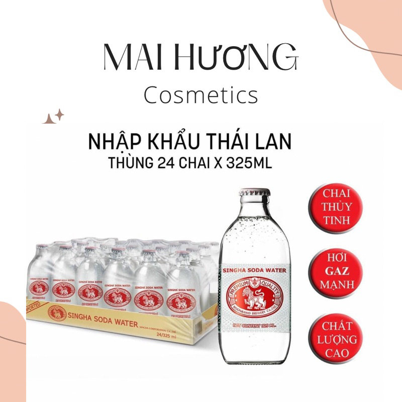 Nước soda SINGHA thùng 24 chai X  325 ml