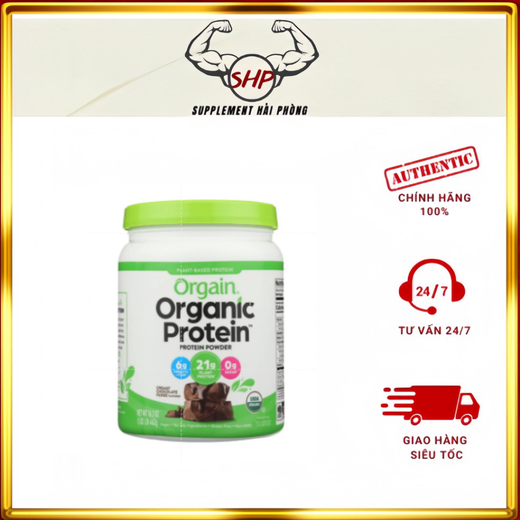 [Mua 1 tặng 1 ] [Chính hãng] Bột protein hữu cơ Orgain Organic Protein &amp; Superfood sữa hữu cơ thực vật nhập khẩu Mỹ