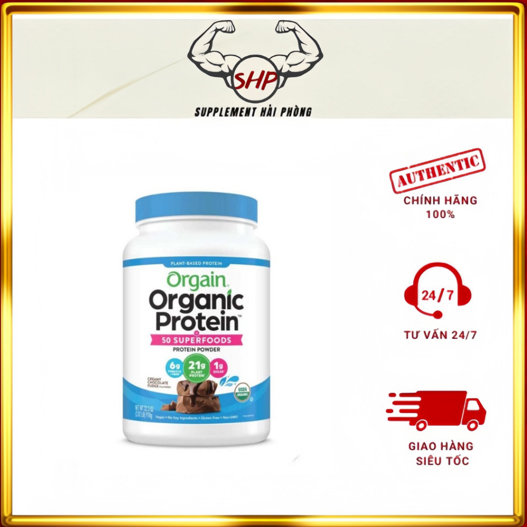[Chính hãng] Sữa Dinh Dưỡng ORGAIN ORGANIC PROTEIN + 50 SUPERFOODS NGUỒN Protein Từ Thực Vật Giúp Phát Triển Cơ Bắp