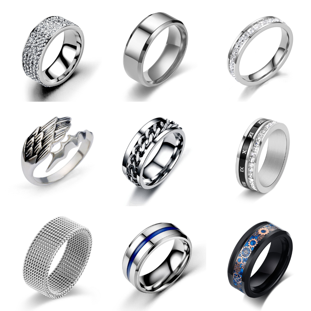 Nhẫn Titan Nam Phong Cách Tối Giản – Nhẫn Trơn Basic Thời Trang Hàn Quốc, Không Đen Không Gỉ, Đeo Tay Cực Đẹp