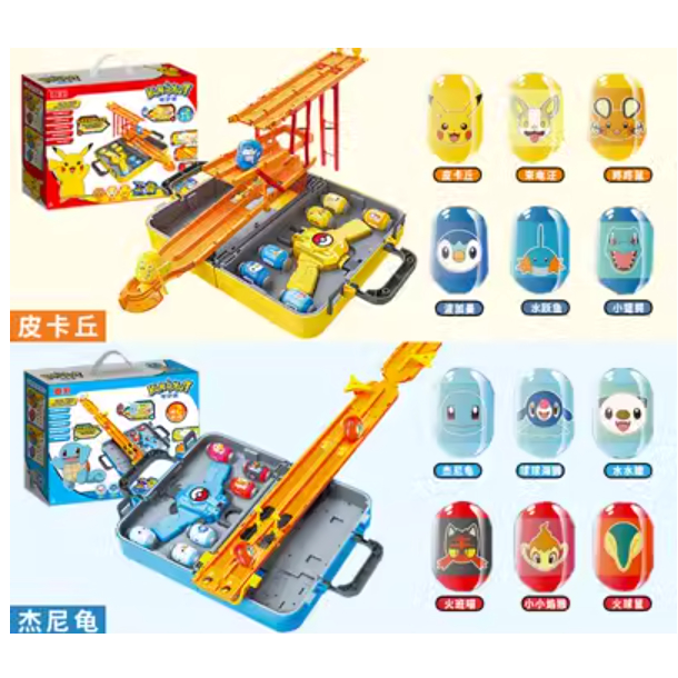 Pokemon Đồ Chơi lắp ráp  3 trong 1 bàn chiến đấu Pikachu / Squirtle / Charmander / Bulbasaur