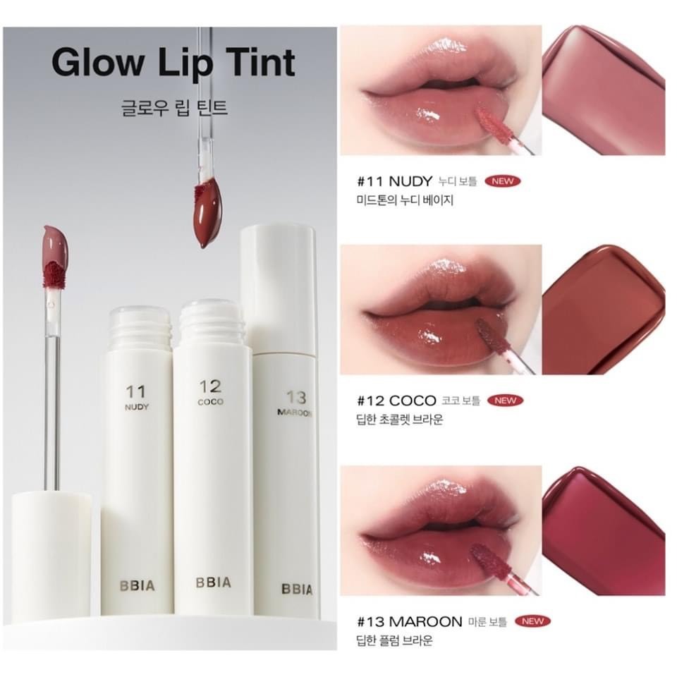 (NEW 2023)Son Tint Bóng Bbia Glow Lip Tint (5 Màu) 3.2g màu 11,12,13