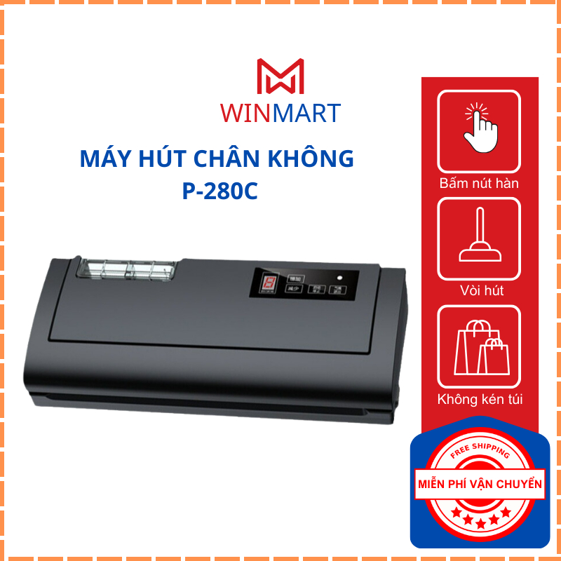 [HẾT P280C] Máy Hút Chân Không Gia Đình P280C, P280 - Hút Túi Trơn - Bảo Quản Thực Phẩm Tươi Ngon