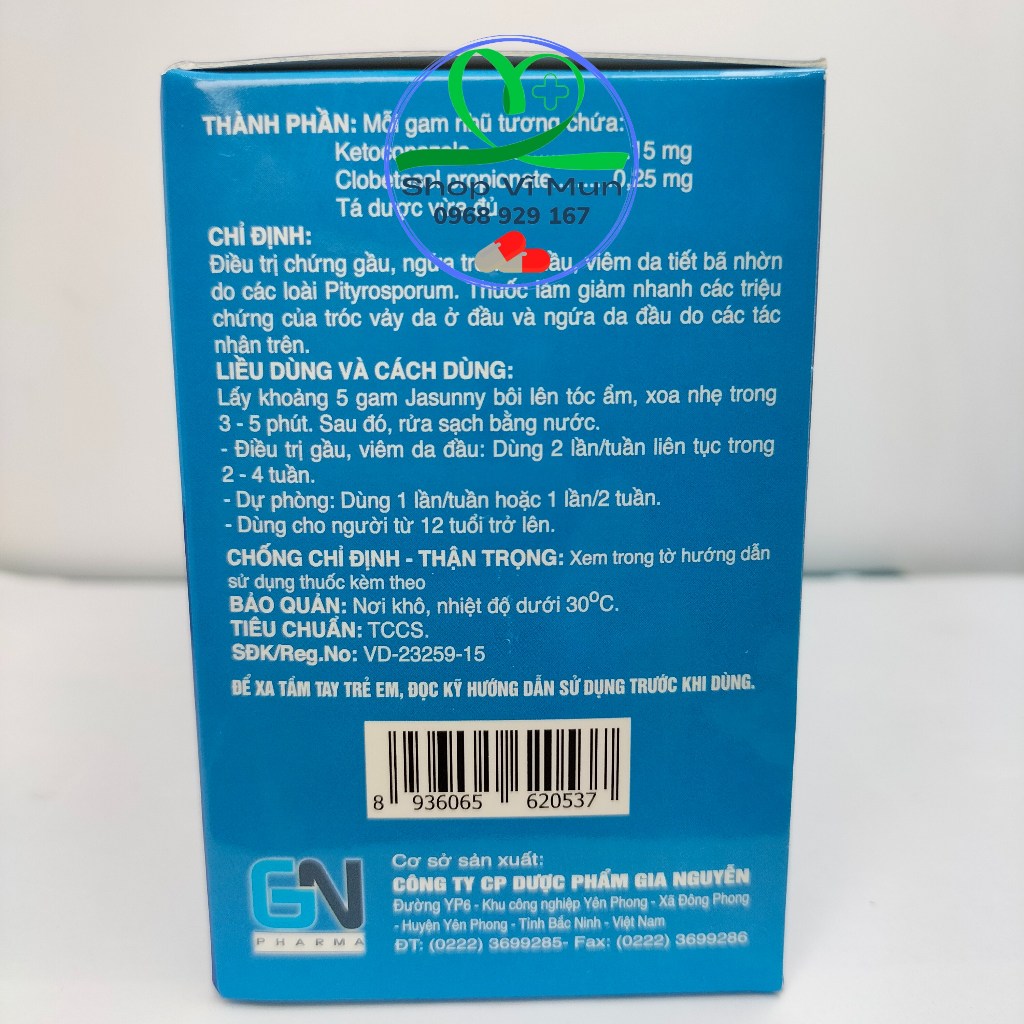 Dầu gội sạch gàu Jasunny hộp 50 gói. Hết ngứa da đầu