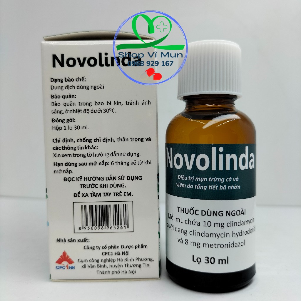 Chấm mụn Novocare chai 30ml - Mụn trứng cá & Viêm da tiết bã nhờn