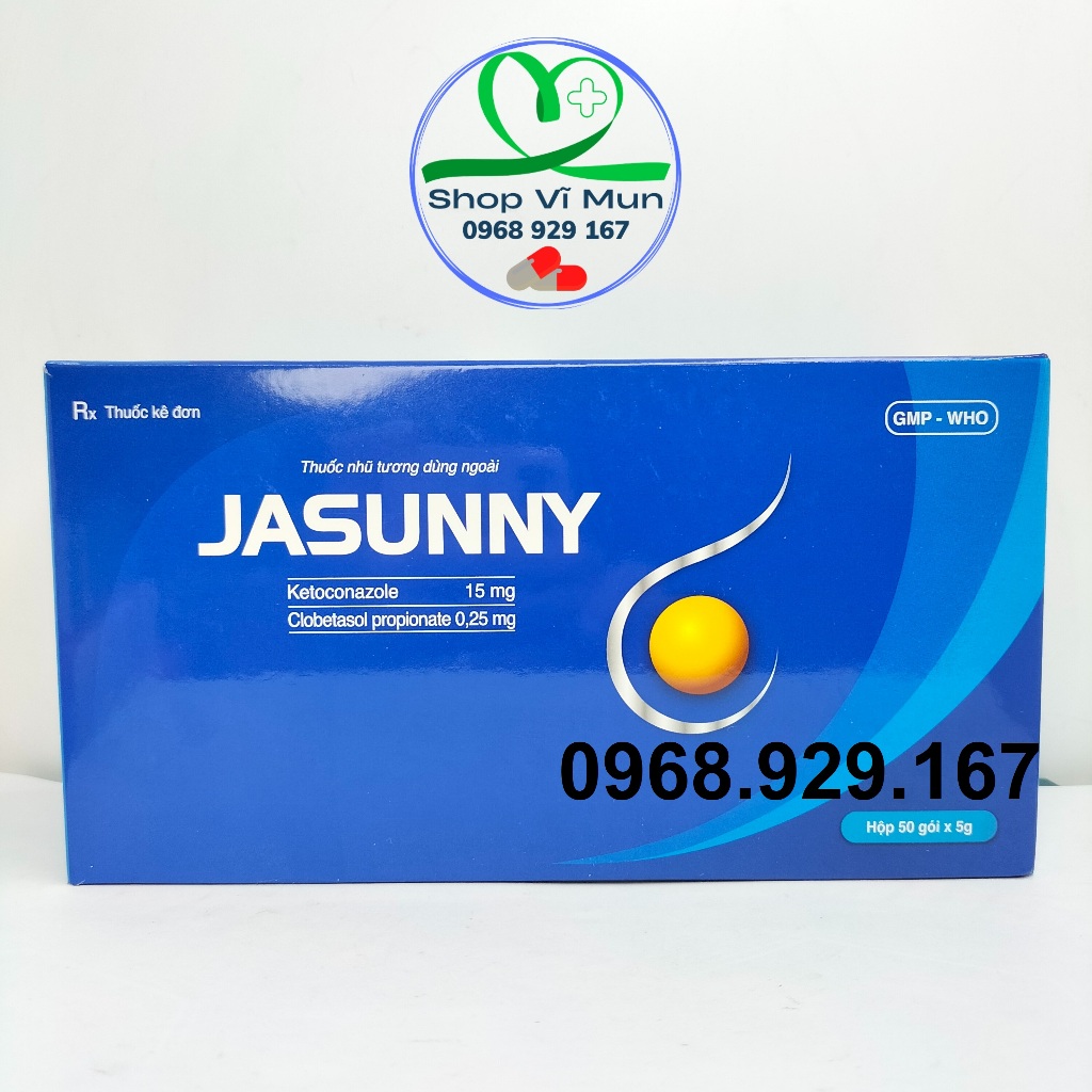 Dầu gội sạch gàu Jasunny hộp 50 gói. Hết ngứa da đầu