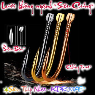 10 Lưỡi Câu Đài ★ Không Ngạnh & Có Ngạnh - Siêu Cứng R484 - Chuống tuột dây - THÉP Nhật - Chuyên câu đài, câu đơn..