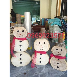 Người tuyết gỗ trang trí giáng sinh