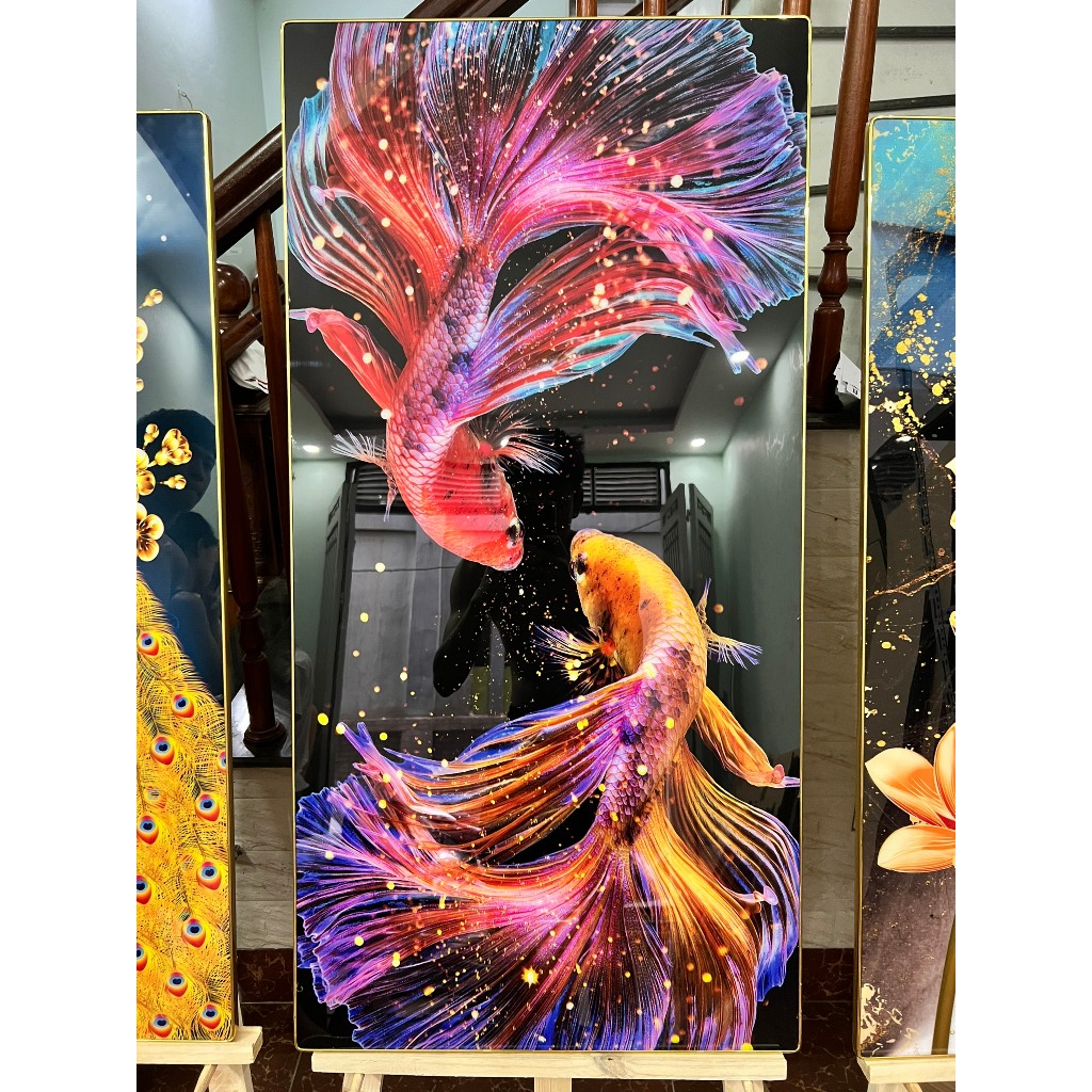 Tranh Treo Tương Tráng Gương Cây Kim Tiền Hưu Tuần Lộc/Treo Phòng Khách Sang Trọng Thu Hút Tài Lộc May Mắn Cho Gia Chủ