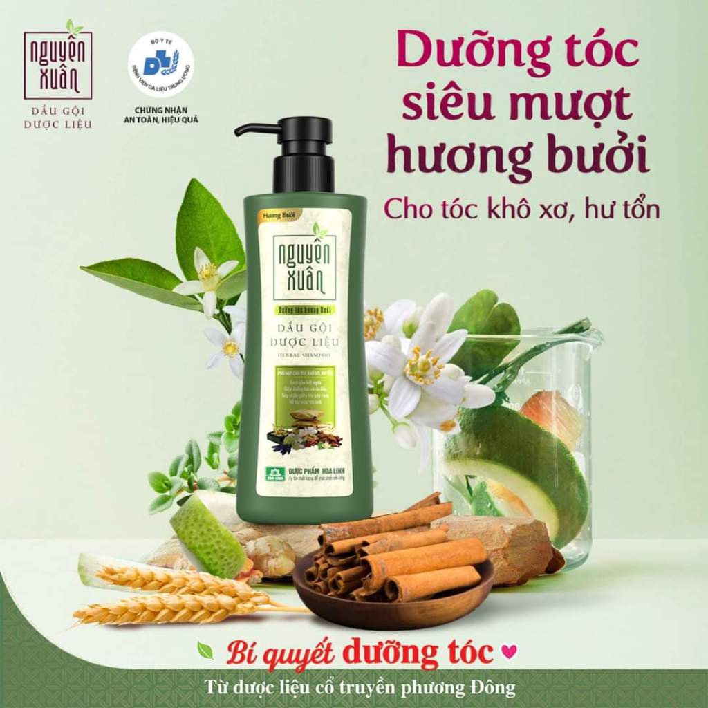 Dầu gội dược liệu Nguyên Xuân Dưỡng tóc Hương Bưởi 250ml