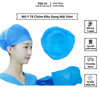 Mũ chùm đầu y tế, Mũ y tế mài vòm chùm đầu,chất liệu dày dặn, dùng cho y tế , Spa - Bịch 20 cái