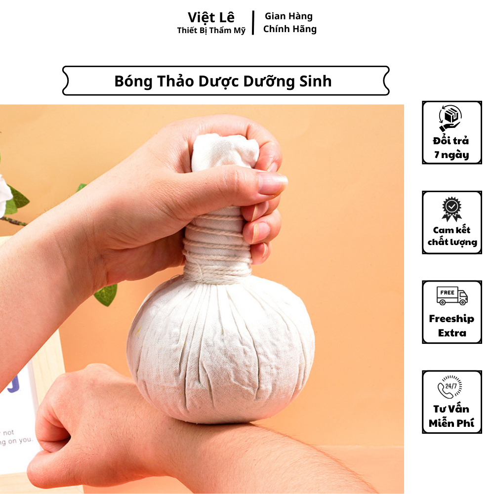 Bóng Thảo Dược Trị Liệu Massage Body, Mát xa toàn thân Size Lớn, Giảm Đau Mỏi, Lưu Thông Khí Huyết - Thảo Dược Tự Nhiên