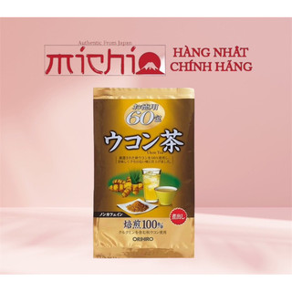 Trà nghệ Ukon Tea Orihiro Nhật Bản 60 gói - Trà nghệ giúp giải độc gan, bài tiết độc tố, phục hồi chức năng gan, tụy