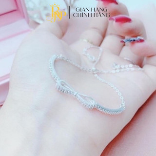 Lắc tay Nơ dáng rút tiện lợi, bạc BNP