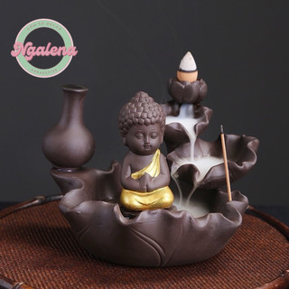 Thác khói trầm hương Đức phật tặng 5 nụ trầm khói ngược