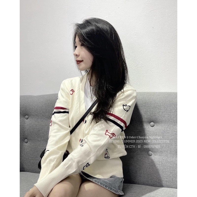TÔNG HỢP MẪu Áo khoác CARDIGAN in chữ thiết kế kèm họa tiết siêu hot cho các nàng thơ diện phố 2023