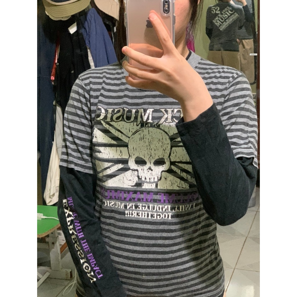 Áo dài tay 2hand,tee dài tay phong cách y2k