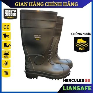 Ủng cao su bảo hộ lao động nam Jogger Hercules S5 mũi sắt chống đinh - Ủng đi mưa chống nước - bigsize