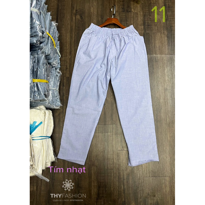 QUẦN LINEN BAGGY TRƠN 9 TẤC - 47-73kg (chất thô chưa xử lý vải