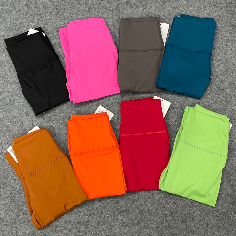Quần Legging Nữ Tập Gym Tập Yoga Nhiều Mầu Co Giãn Tốt Hàng Xuất Lulu