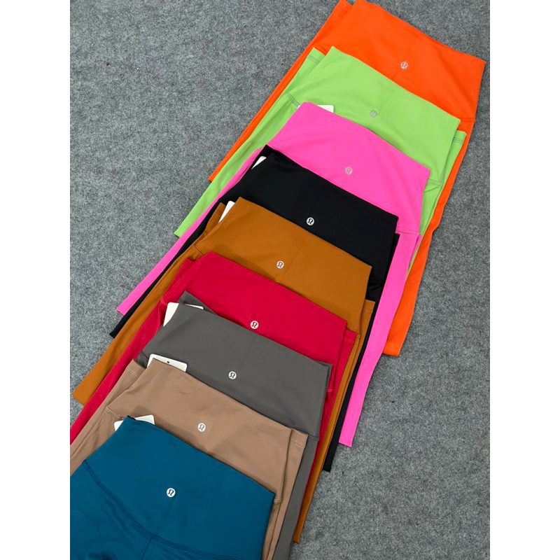 Quần Legging Nữ Tập Gym Tập Yoga Nhiều Mầu Co Giãn Tốt Hàng Xuất Lulu