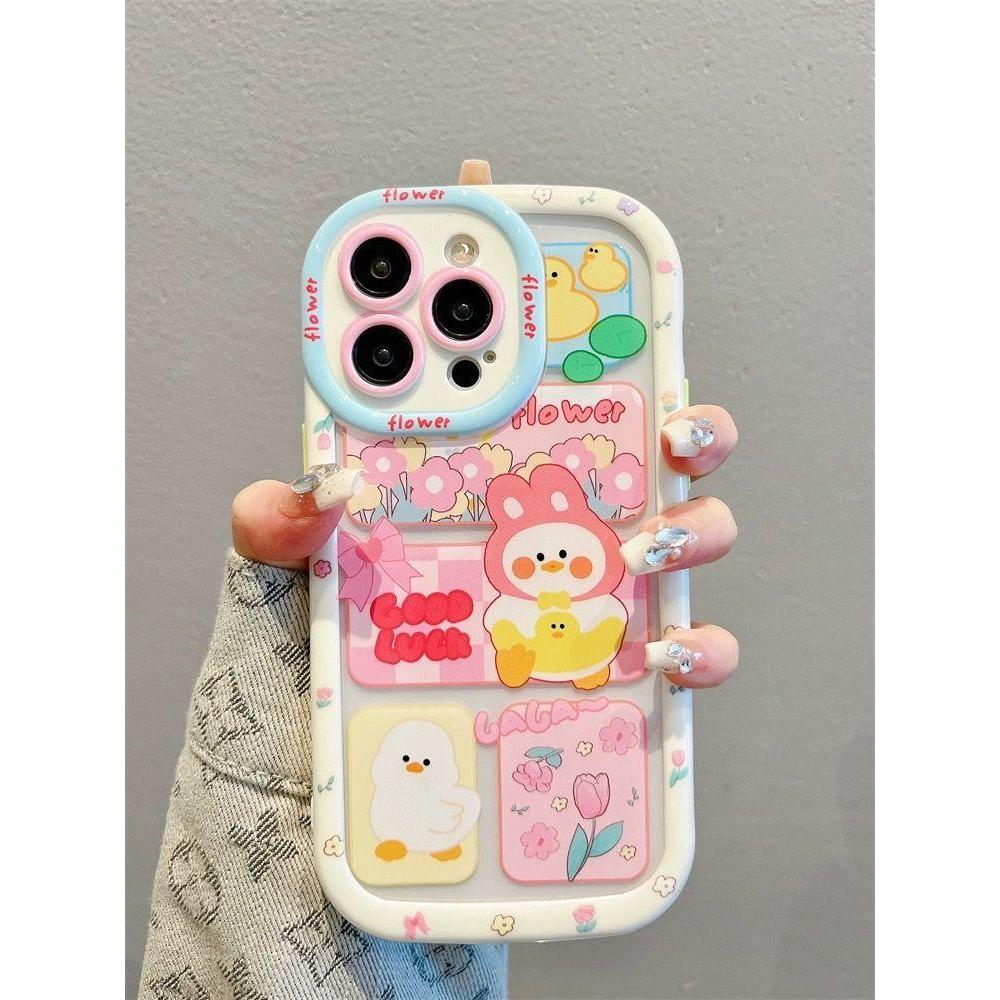 Ốp lưng iphone cứng kèm dây đeo chéo hình vịt X, Xs, XsMax, 11, 11ProMax, 12, 12ProMax, 13, 13ProMax, 14Promax