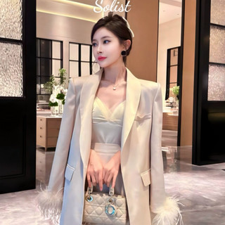 SET ÁO VEST CHÂN VÁY PHỐI LÔNG CAO CẤP