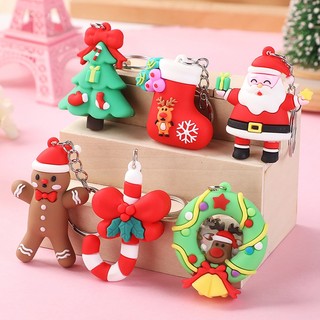 Móc khóa treo balo Giáng sinh Noen CUTE 3D