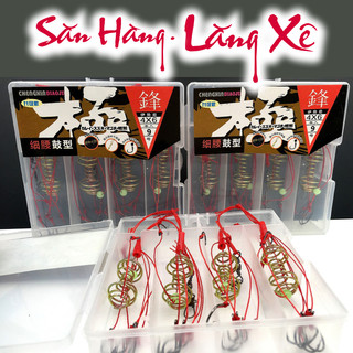 Hộp 4 lưỡi câu chùm, lưỡi lăng xê cao cấp siêu cứng siêu rẻ - thép nhật carbon