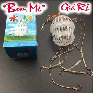 Lưỡi câu cá Bộ câu Bom mè - Loại Tốt- Lưỡi Câu Chùm, Lăng Xê Siêu Cứng Siêu Rẻ