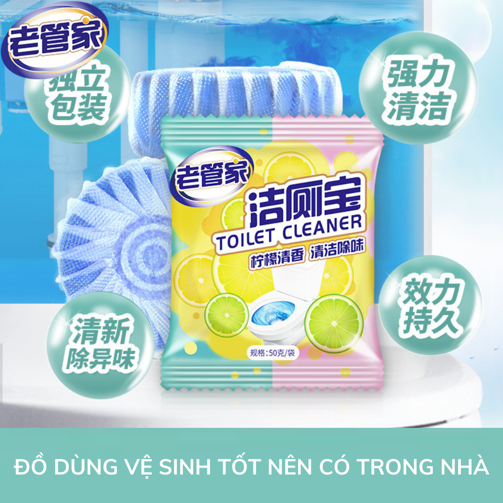 Viên thả bồn cầu sạch khuẩn thơm mát tẩy sạch mảng bám khử mùi diệt vi khuẩn toilet chai thả bồn cầu thế hệ mới