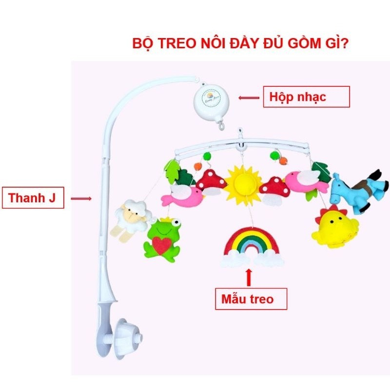 Đồ Chơi Treo Nôi Cũi Sắc Màu Kích Thích Thị Giác Cho Bé Sơ Sinh