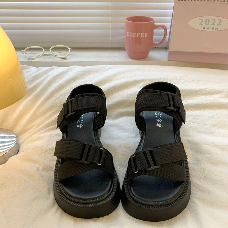 Sandal nữ đi học đế cao quai ngang đan chéo nhau Hàng Quảng Châu loại 1 #A11