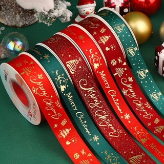 Nguyên cuộn ruy băng giáng sinh, noel bản rộng 2.5cm, dài 23 mét
