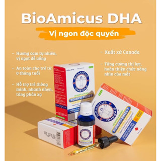 DHA BIOAMICUS  dạng nhỏ giọt  hàm lượng DHA cao giúp bé phát triển não bộ , tốt cho thị lực