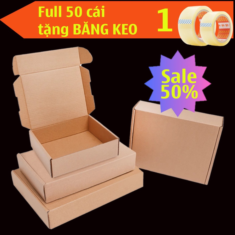 Hộp carton nắp gài, hộp nắp gài giá rẻ nhiều kích thước