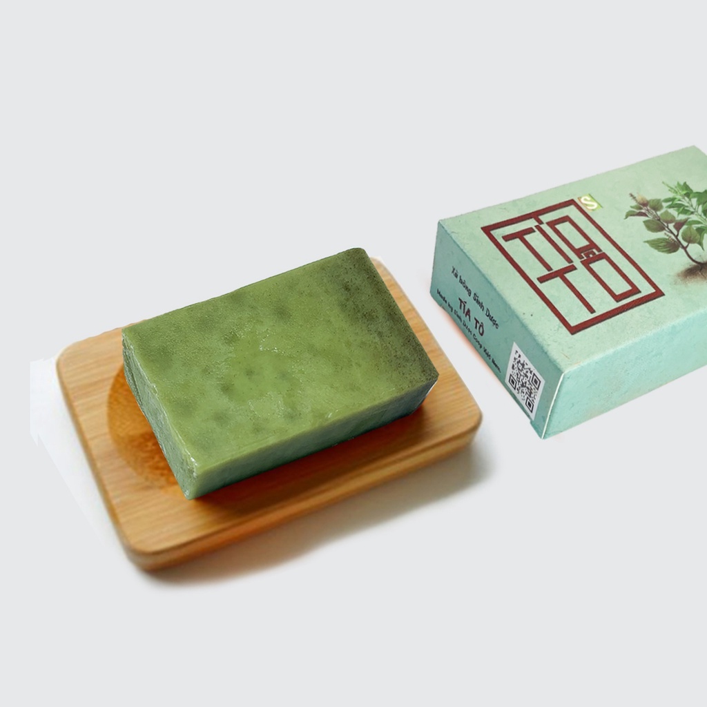 Xà Bông Tía Tô Sinh Dược Mát Da Giảm Mụn Lưng Ngứa Ngoài Da 100g