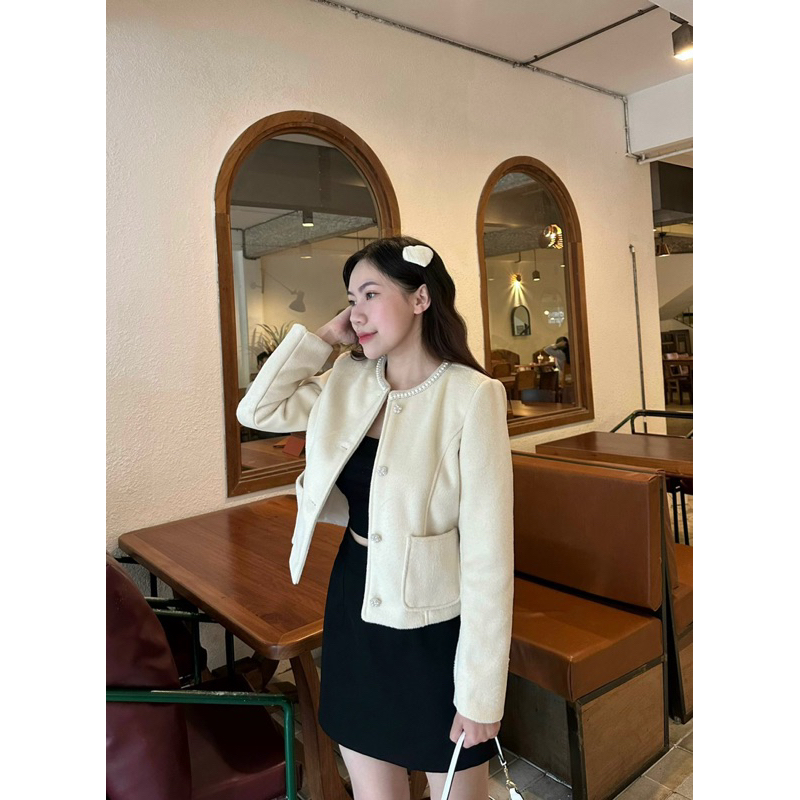 Dạ đính viền cổ La.meiz