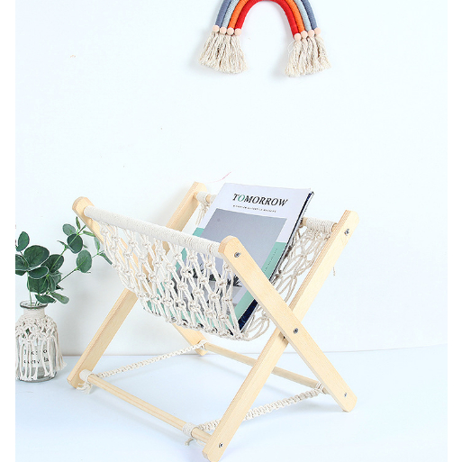 Giỏ đựng sách trang trí phòng Studio phong cách Boho 002