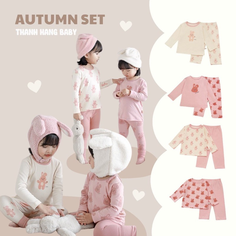 Bộ Embes dài tay cotton cho bé trai bé gái