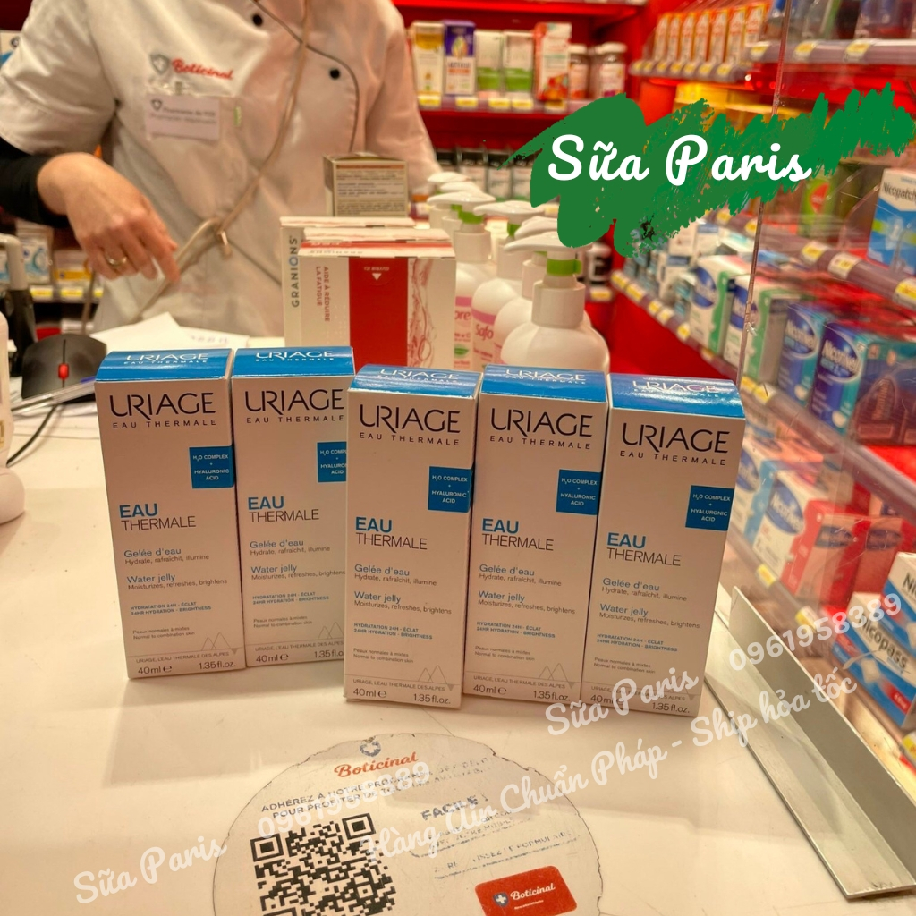 Kem dưỡng ẩm chuyên sâu Uriage water jelly 40ml giúp da mềm mịn, tươi sáng, căng mọng_Sữa Paris Aderma