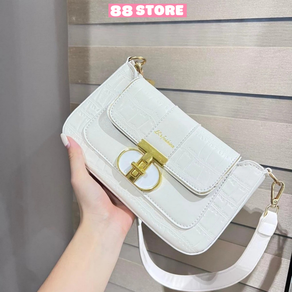 Túi xách nữ đeo chéo đeo vai kẹp nách phối dây xích đi chơi đi tiệc sang chảnh 88store KCT-261