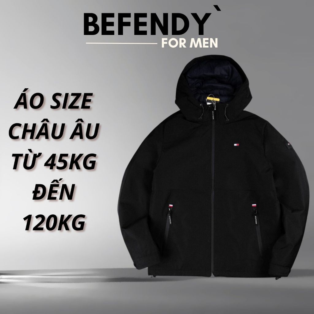 Áo khoác nam chống nước Tommy Helfiger, áo đại hàn chất liệu bông ép, hàng chính hãng có Big size - Befendy