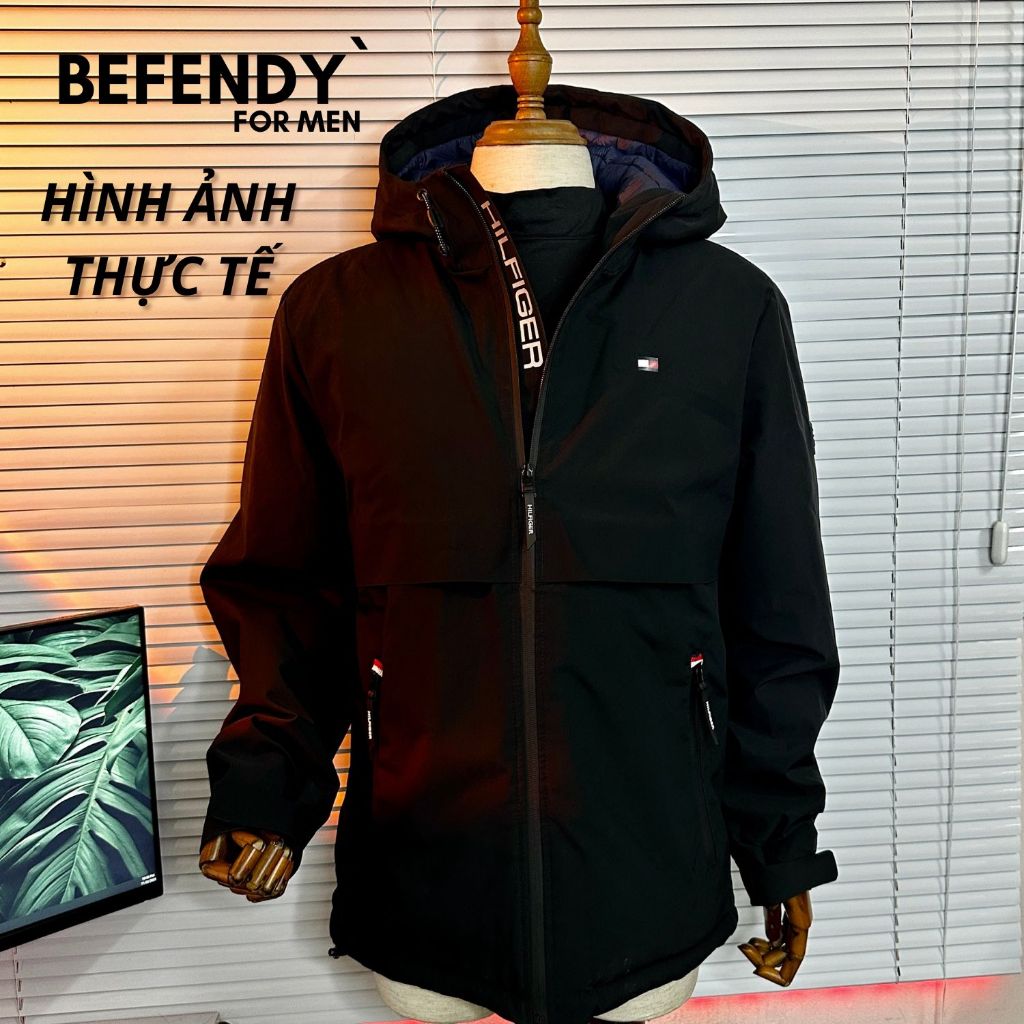 Áo khoác nam chống nước Tommy Helfiger, áo đại hàn chất liệu bông ép, hàng chính hãng có Big size - Befendy
