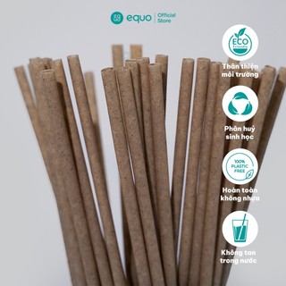 Ống hút cà phê EQUO không tan trong nước thùng 1000 ống size tiêu chuẩn 6x210mm