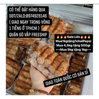 (Mua 1kg tặng 1 chai pepsi)Nem Nướng nhà làm được hút chân không đảm bảo chất lượng tuyệt hảo (10 cây nem)