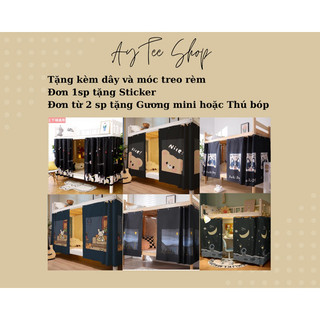 [MẪU MỚI 2022] Rèm Giường Tầng Ký Túc Xá Các Mẫu Tone Đen