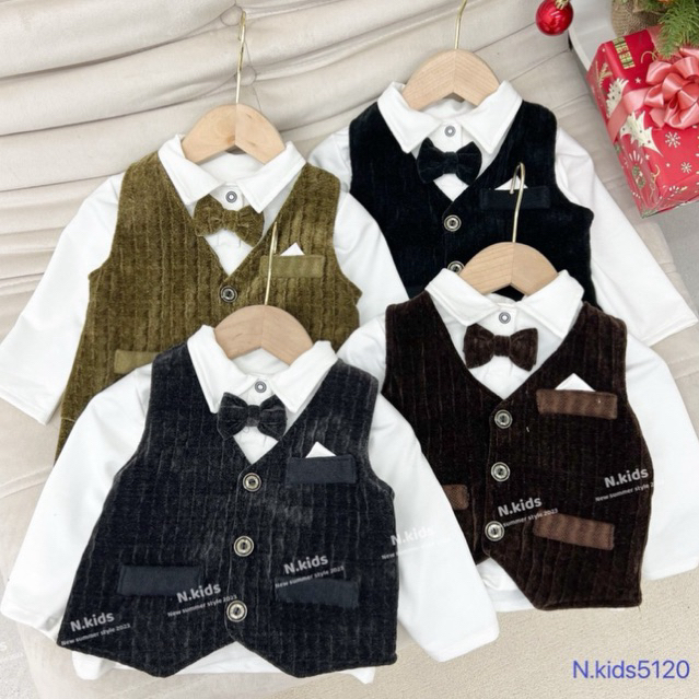 bộ công tử 4 chi tiết cho bé trai 8-20kg